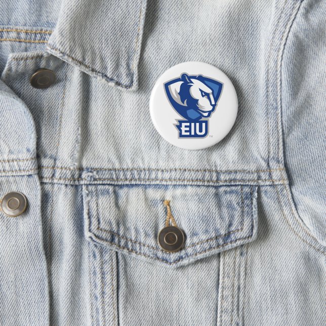 Macaron Rond 5 Cm Logo Eastern Illinois University Panthers (En situation)