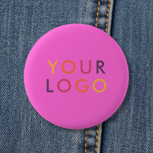 Macaron Rond 5 Cm Logo Entreprise Marque Rose
