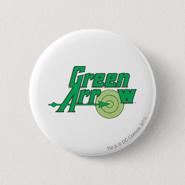 Macaron Rond 5 Cm Logo Flèche verte (Devant)