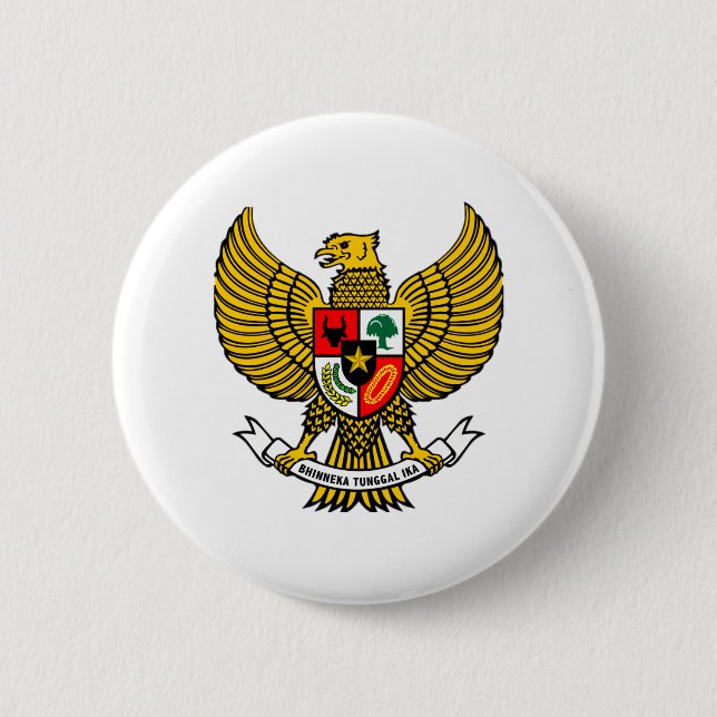 Macaron Rond 5 Cm logo garuda (Devant)
