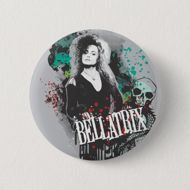 Macaron Rond 5 Cm Logo graphique de Bellatrix Lestrange (Devant)