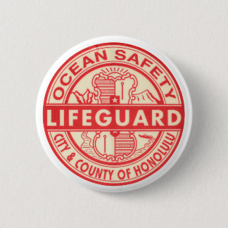 Macaron Rond 5 Cm Logo Hawaii Lifeguard