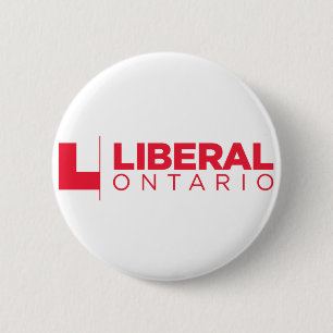 Macaron Rond 5 Cm Logo libéral de partie d'Ontario