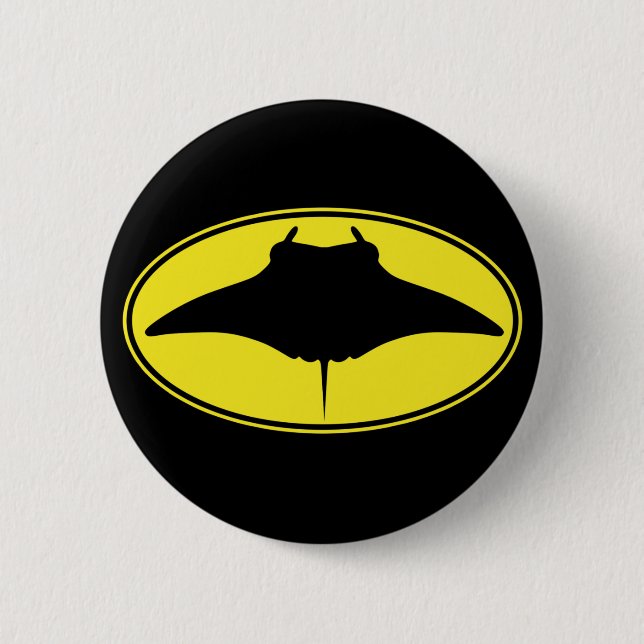 Macaron Rond 5 Cm Logo Manta Ray (Devant)