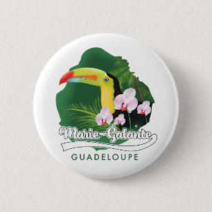 Macaron Rond 5 Cm Logo Marie Galante Guadeloupe