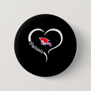 Macaron Rond 5 Cm Logo Pender Patriots Demi-Coeur Slogan Hs