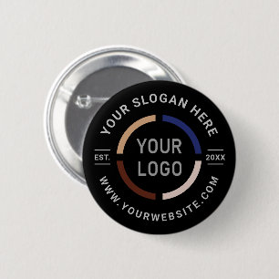 Macaron Rond 5 Cm Logo personnalisé noir promotion