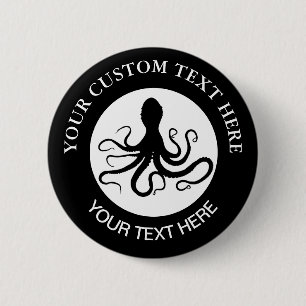 Macaron Rond 5 Cm Logo personnalisé Octopus