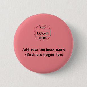 Macaron Rond 5 Cm Logo personnalisé simple et élégant ici entreprise