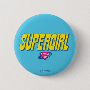 Macaron Rond 5 Cm Logo Pop Supergirl
