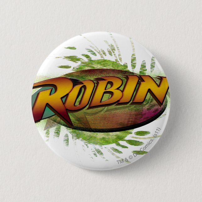Macaron Rond 5 Cm Logo Robin (Devant)