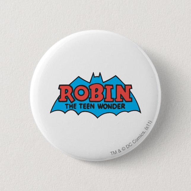 Macaron Rond 5 Cm Logo Robin The Ado Wonder (Devant)