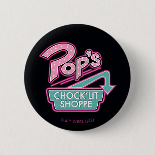 Macaron Rond 5 Cm Logo rose du magasin Chock'Lit de Pop