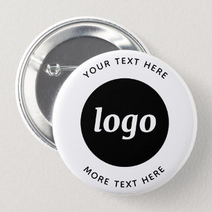 Macaron Rond 5 Cm Logo Simple Avec Texte Commercial