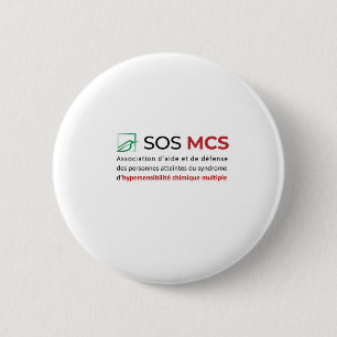 Macaron Rond 5 Cm Logo SOS MCS + texte