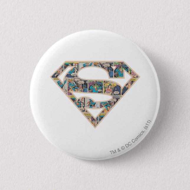 Macaron Rond 5 Cm Logo Supergirl Comic Strip (Devant)