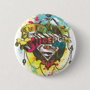 Macaron Rond 5 Cm Logo Supergirl Le Lux