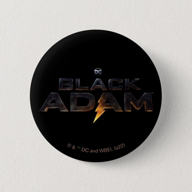 Macaron Rond 5 Cm Logo théâtral Black Adam (Devant)