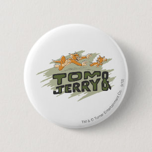 Macaron Rond 5 Cm Logo Tom et Jerry Chase