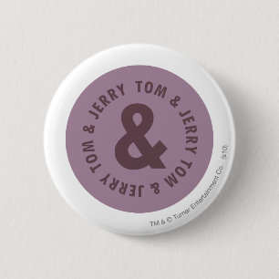 Macaron Rond 5 Cm Logo Tom et Jerry Round 7