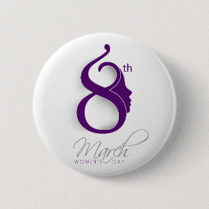 Macaron Rond 5 Cm Logo-Tous violets pour la Journée internationale 