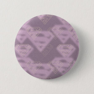 Macaron Rond 5 Cm Logo tramé pourpre de Supergirl