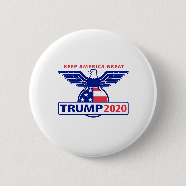 Macaron Rond 5 Cm Logo Trump 2020 Eagle (Devant)