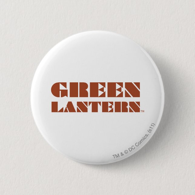 Macaron Rond 5 Cm Logo vert de lanterne - Tan (Devant)