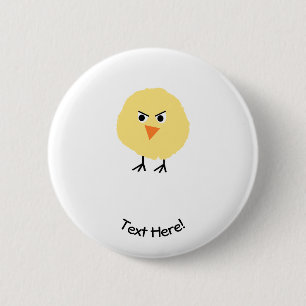 Macaron Rond 5 Cm L'Oiseau très perturbé