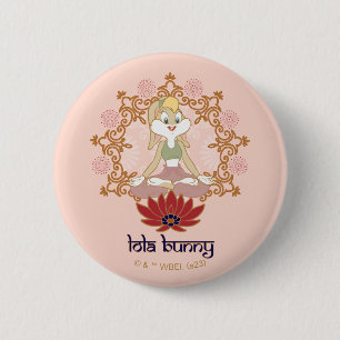 Macaron Rond 5 Cm Lola Bunny Yoga Lotus Pose