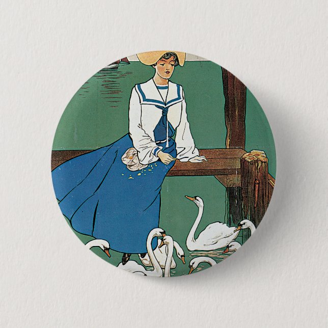 Macaron Rond 5 Cm Londres et Sud-Ouest ~ Weymouth (Devant)
