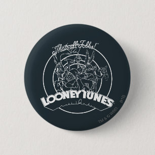 MACARON ROND 5 CM LOONEY TUNES™ THAT'S ALL FOLKS!™