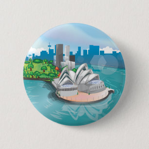 Macaron Rond 5 Cm L'Opéra de Sydney