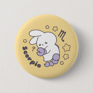 Macaron Rond 5 Cm Loppitokki Bunny Embracer Scorpio Zodiac Magique I