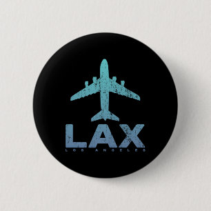 Macaron Rond 5 Cm Los Angeles Californie code aéroport Lax La Vacanc