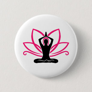 Macaron Rond 5 Cm Lotus de méditation
