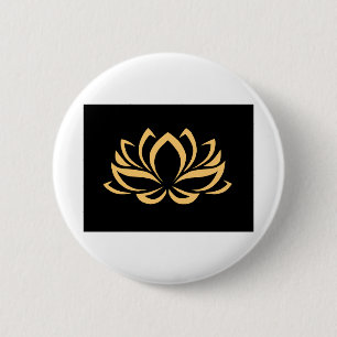 Macaron Rond 5 Cm Lotus doré