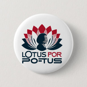 Macaron Rond 5 Cm Lotus pour POTUS Kamala Harris 2024