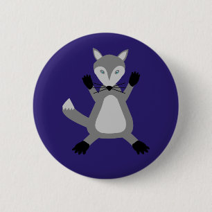 Macaron Rond 5 Cm Loup d'Halloween mignon