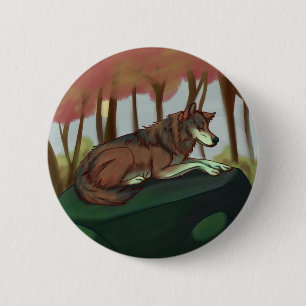 Macaron Rond 5 Cm Loup européen