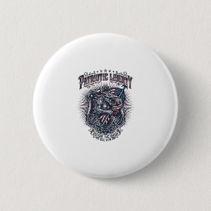 Macaron Rond 5 Cm Loup-garou patriotique Patriote Horreur Monstre Pa