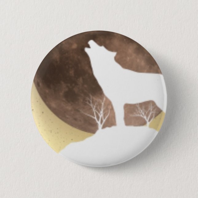 Macaron Rond 5 Cm loups (Devant)