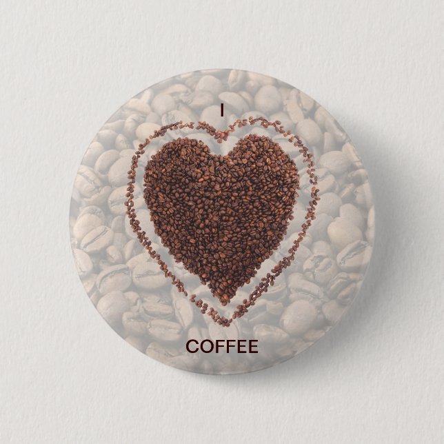 Macaron Rond 5 Cm Love Coffee (Devant)