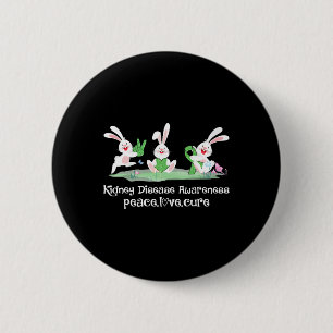 Macaron Rond 5 Cm Love Cure Green Ribbon Sensibilisation aux maladie