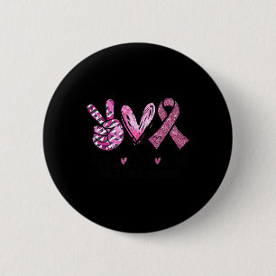 Macaron Rond 5 Cm Love Cure Pink Ribbon Cancer Sensibilisation du se