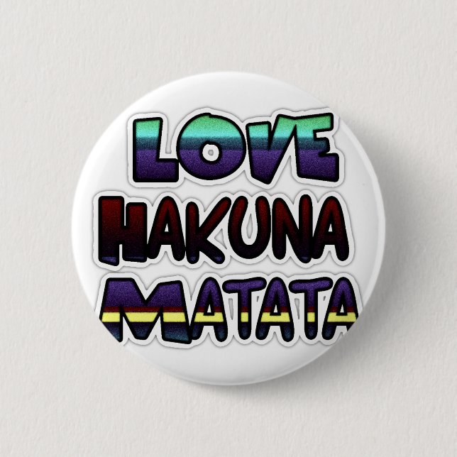 Macaron Rond 5 Cm Love Hakuna Matata Cadfts (Devant)