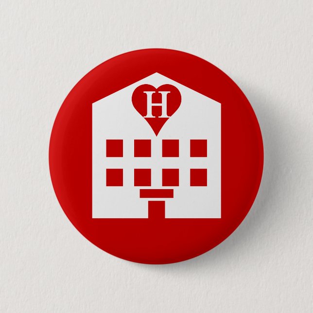 Macaron Rond 5 Cm Love Hotel Japanese Emoji (Devant)