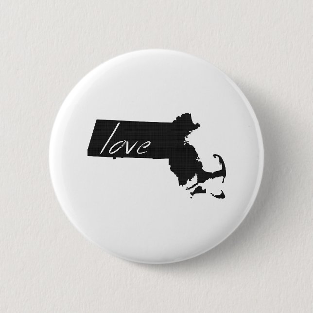 Macaron Rond 5 Cm Love Massachusetts (Devant)