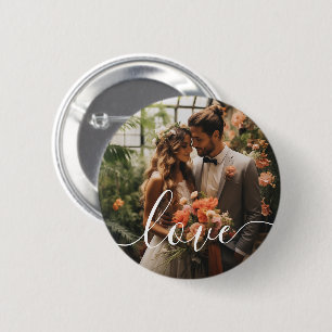 Macaron Rond 5 Cm 'Love' Photo couple personnalisée