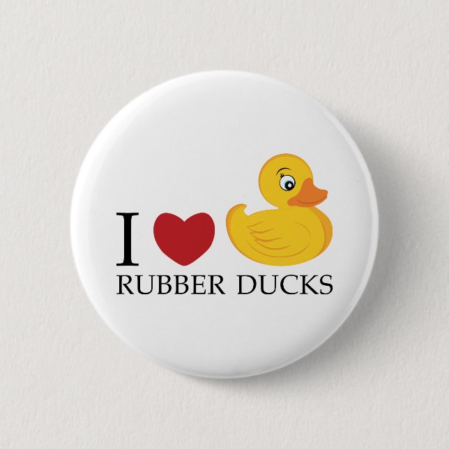 Macaron Rond 5 Cm Love Rubber Ducks (Devant)